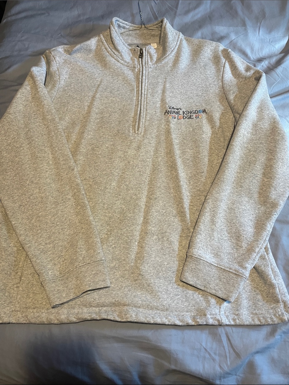 Gray Quarter-Zip Pullover Sweater Disney Animal Kingdom Lodge